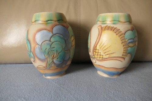 Pair carlton ware art - pair,