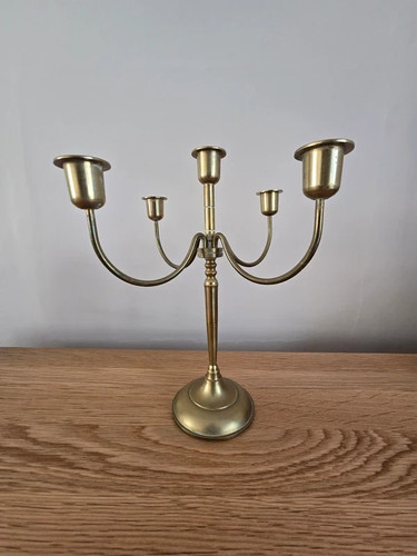 Vintage solid brass candle - vintage,