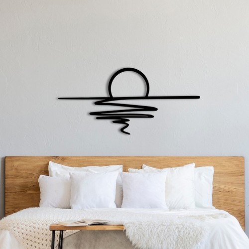 Sunset metal wall art - metal, black