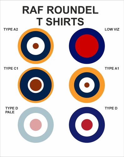 Raf roundel red tshirt mod - raf,