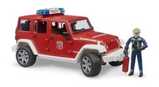 BRUDER Jeep Wrangler Unlimited Rubicon Fire Dept Vehicle with Fireman - B102528
