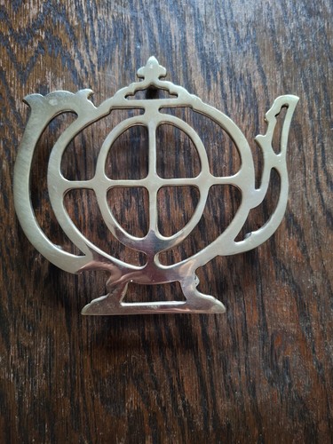 Vintage brass teapot stand - vintage,