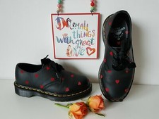 Dr Martens 1461 LO Lazy Oaf shoes black heart Rare Limited shoes UK 3 EU 36 US 5