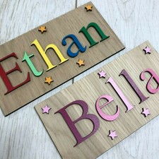 Personalised wooden name