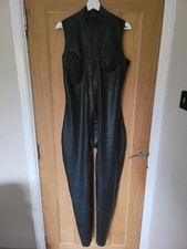 latex rubber catsuit , sleeveless catsuit bodysuit , jumpsuit