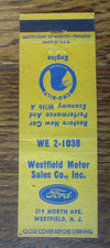 FORD CAR DEALER MATCHBOOK