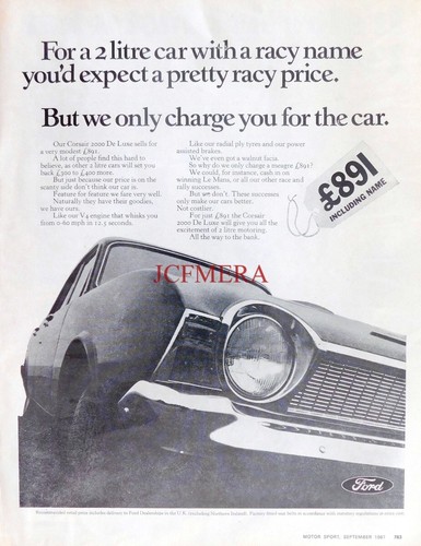 Ford corsair litre - ford, 2-litre