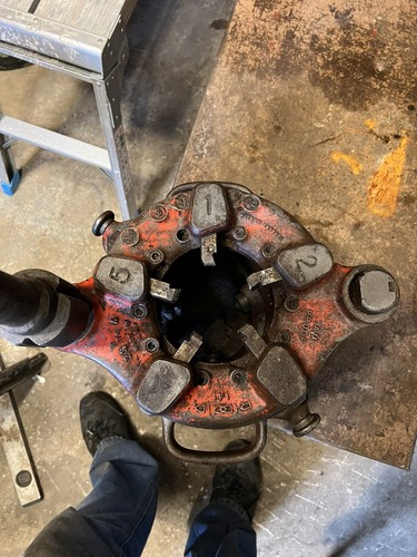 Ridgid 141 receding threading - receding,