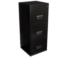 3 DRAWER 'PIERRE HENRY' ZINC BLACK MAXI FILING CABINET A4 / NEW +FREE DEL 24h
