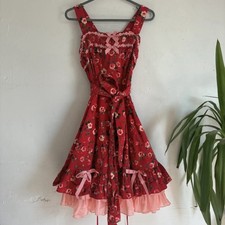 BodyLine red pink rose bow
