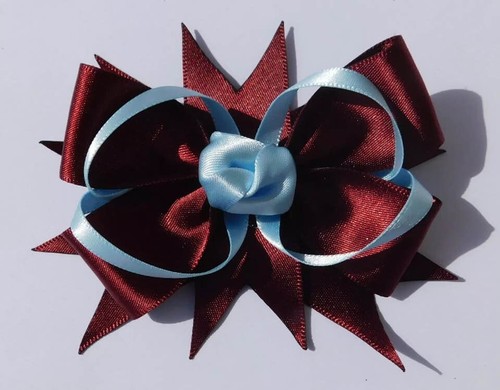 Claret blue satin - blue, ribbon