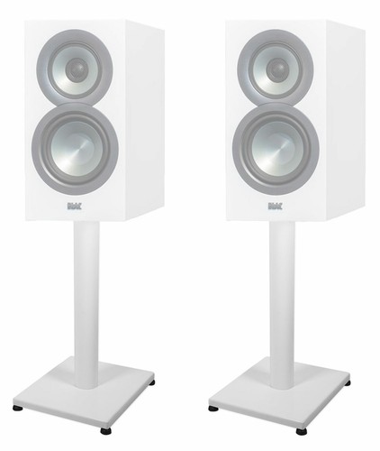 Pair steel white stands - steel,
