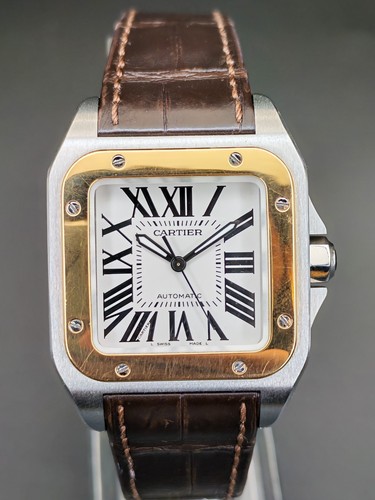 Cartier santos 100 - 2878, steel