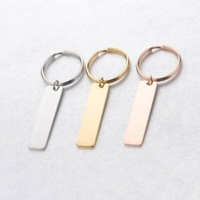Free Engrave Stainless Steel Keychain Personalized Custom Engraved Letter Name