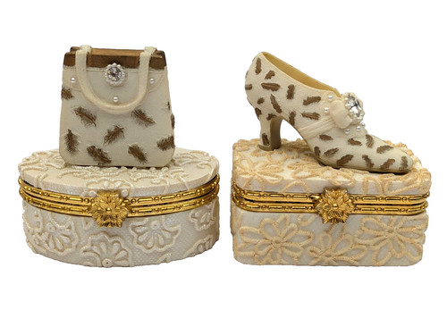 Ceramic trinket boxes shoe - trinket, &