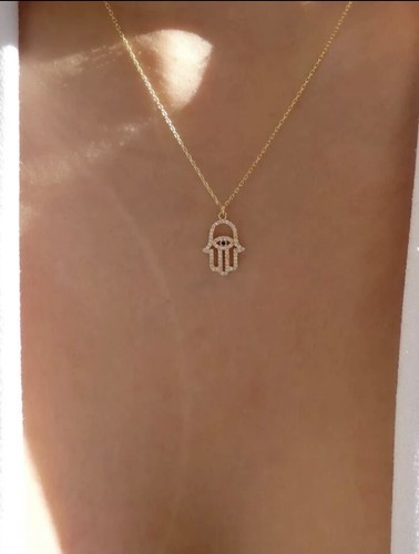 Delicate evil eye hamsa hand - delicate,