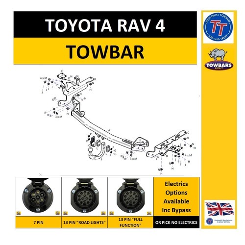 Swan neck towbar for toyota - towbar,