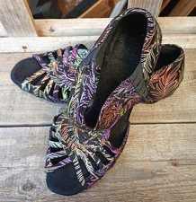 Floral Salsa Dance Shoes Size