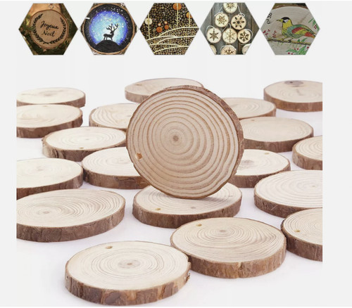 Real wood slices - wood, many