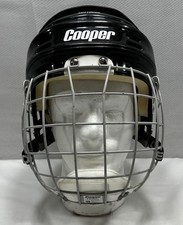 VTG 90’s Cooper HH1000L & FM309L Cage Hockey Helmet Black Size 7 1/8-7 5/8 Read