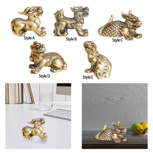 Brass kylin statue - brass,
