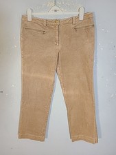 GREEN LAMB LADIES LIGHT BROWN STRETCH CORDUROY TROUSERS ZIP POCKETS SIZE UK 14