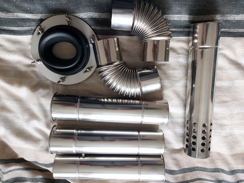 Flue exit kit lightweight 60mm - exit,