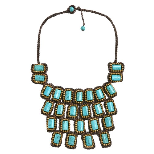 Vintage tribal turquoise stone - turquoise,