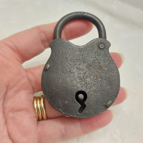 Vintage padlock large with - vintage, large,
