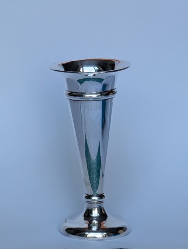 Antique sterling silver vase - antique,