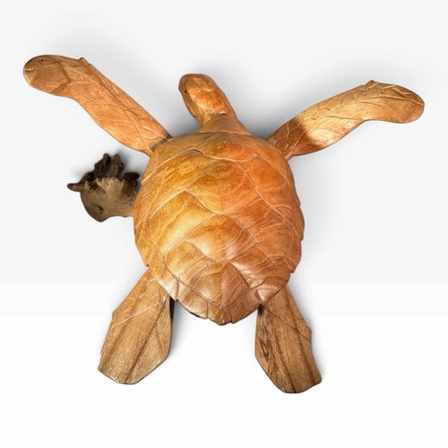 Large hand carved wooden sea - hand,