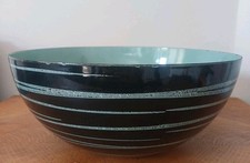 Vintage 11" enamel ware cathrineholm catherine Holm Teal blue Saturn bowl