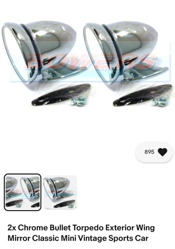 Pair chrome bullet - pair, torpedo