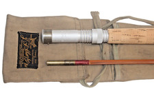 9'-6 SHARPS Scottie Impregnated Trout Fly Fishing Rod V/fine CONDITION ( R-479)