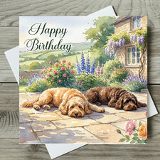 Labradoodle Birthday Card