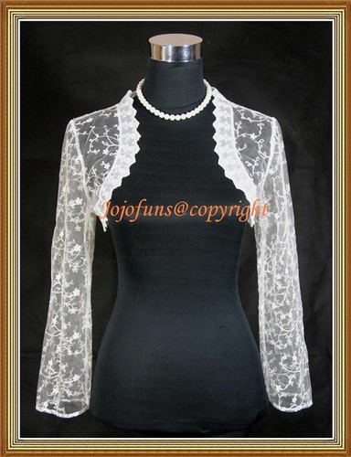 Ivory lace shrug - lace,