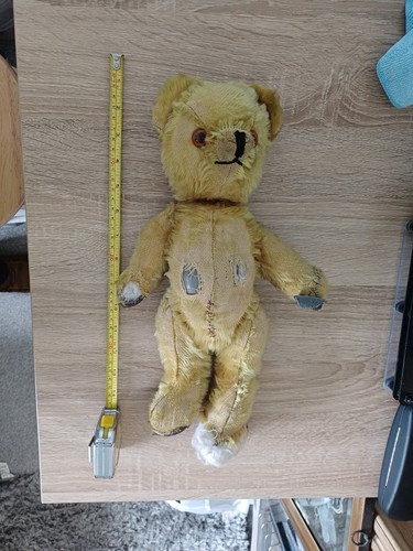 Vintage mohair jointed teddy - vintage,