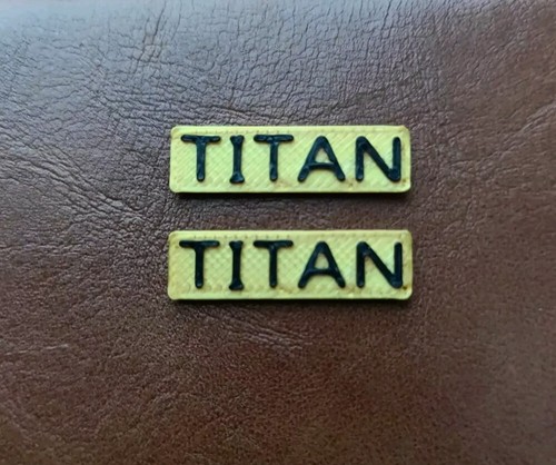 Printed gold titan name - 3d,