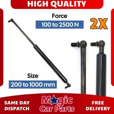2x Universal Gas Struts Multi Purpose  150-1000mm 50 N-2500 N Ball Joint Clips
