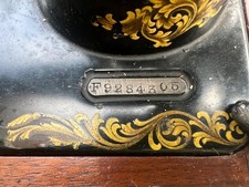 Vintage Singer Sewing Machine with Case and Hand Crank Manual