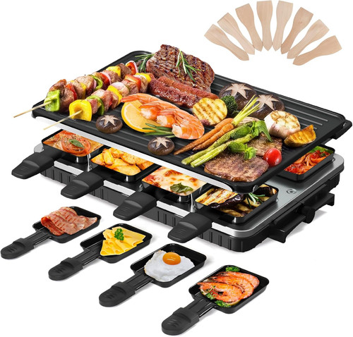 Raclette grill 8 - 2-in-1,