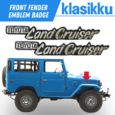 FIT TOYOTA LAND CRUISER BJ40 BJ42 HJ45 FJ40 FJ45 FRONT FENDER EMBLEM BADGE 2pcs