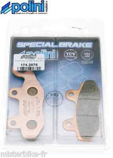 Set of 2 brake pads front Polini fried metal Kawasaki KX 125 250 500 1989-93