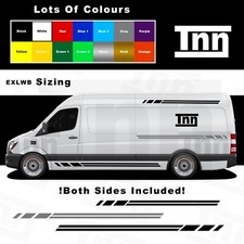 Side Stickers For Mercedes Sprinter EXLWB  Camper Van Motorhome Stripes Graphics