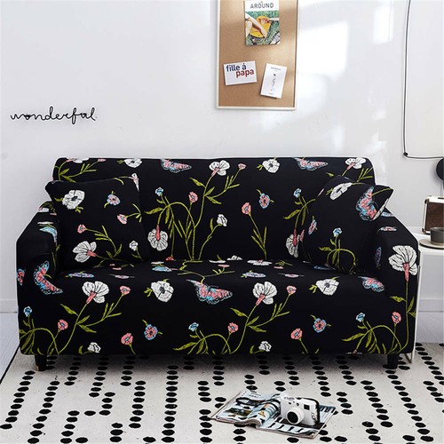 Flowers stretch sofa - sofa, cover