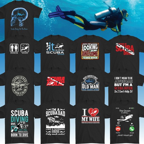 Scuba diving shirt mens - t-shirt,