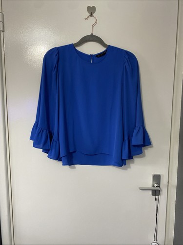 Zara women top blue size - top,
