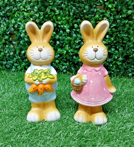 Pair rabbits 21cm 5cm - rabbits, x