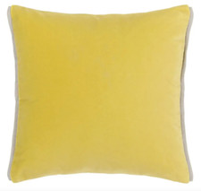 DESIGNERS GUILD FABRIC VELVET VARESE ALCHEMELIA/DUCK EGG  43X43CM CUSHION COVER