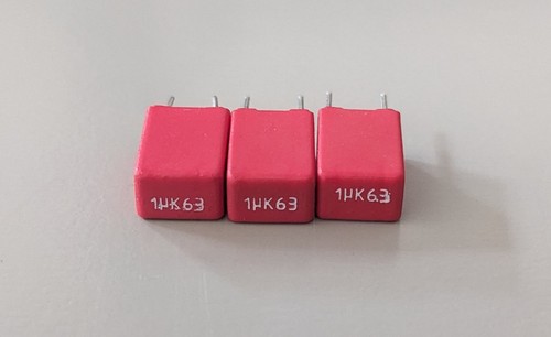 Wima 1uf 63v capacitors - 1uf, x3
